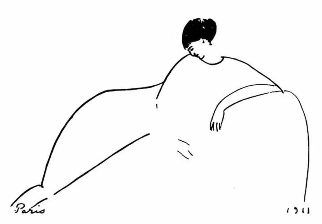 Uno-schizzo-del-1911-di-Amedeo-Modigliani-che-ritrae-Anna-Achmatova